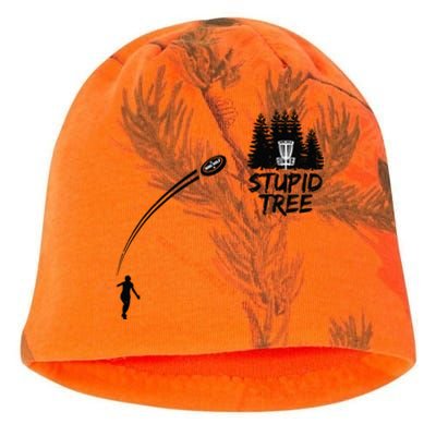 Disc Golf Stupid Tree Funny Frisbee Dad Boy Tees Kati - Camo Knit Beanie