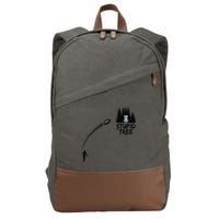 Disc Golf Stupid Tree Funny Frisbee Dad Boy Tees Cotton Canvas Backpack
