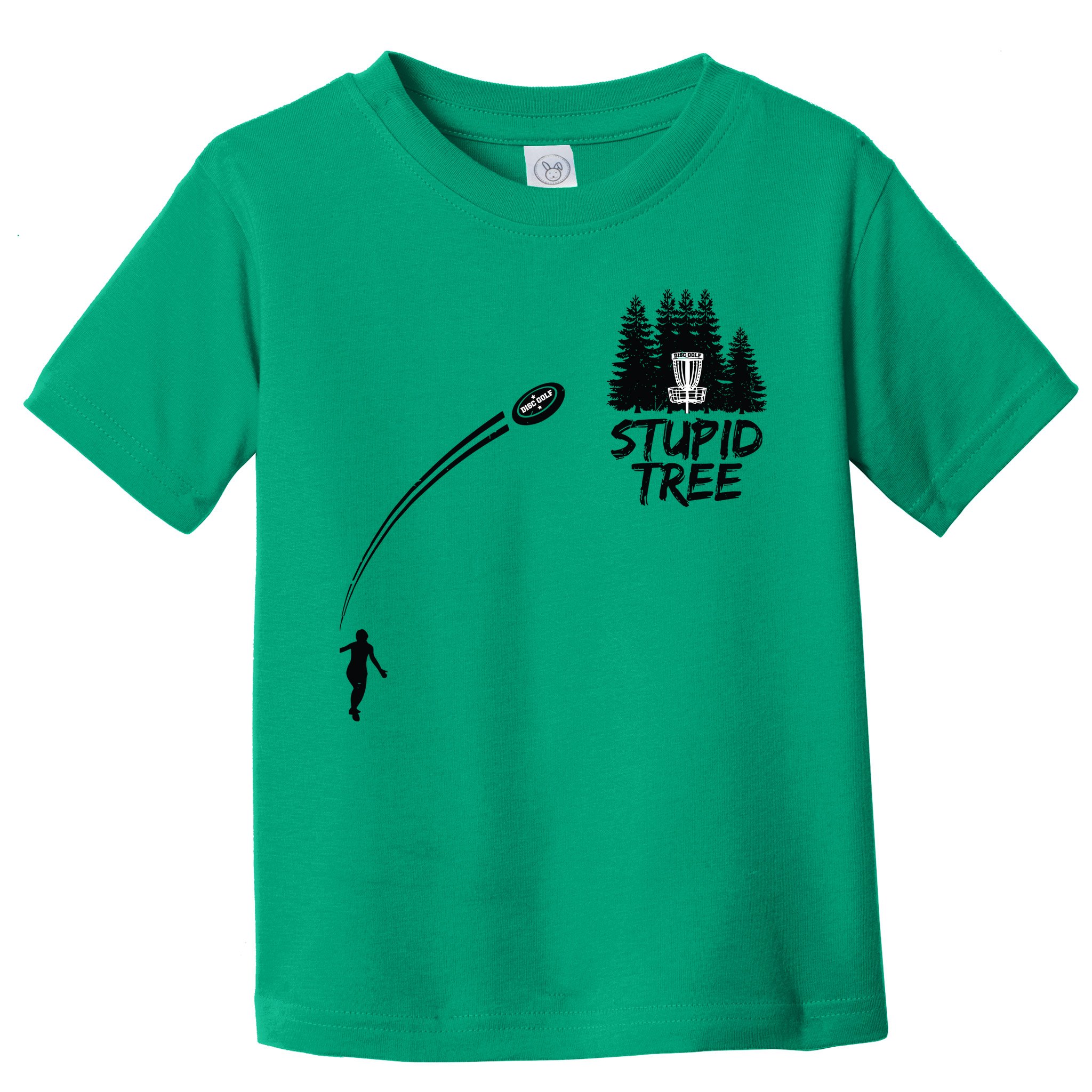 Disc Golf Stupid Tree Funny Frisbee Dad Boy Tees Toddler T-Shirt