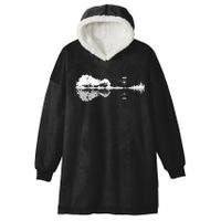 Disc Golf Sunset Guitar Guitarist Player Golfing Hooded Wearable Blanket