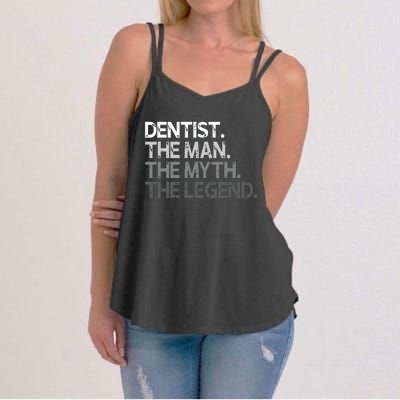 Dentist Gift The Man Myth Legend Women's Strappy Tank