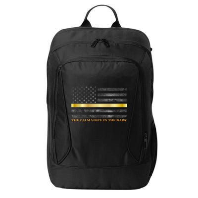 Dispatcher Gifts Thin Gold Line Thin Yellow Line 911 City Backpack