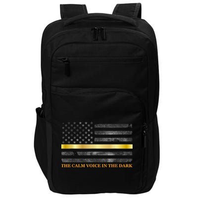 Dispatcher Gifts Thin Gold Line Thin Yellow Line 911 Impact Tech Backpack