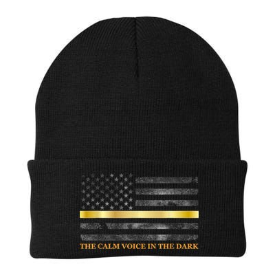 Dispatcher Gifts Thin Gold Line Thin Yellow Line 911 Beanie