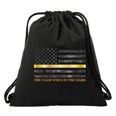 Dispatcher Gifts Thin Gold Line Thin Yellow Line 911 Drawstring Bag