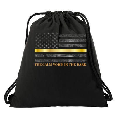 Dispatcher Gifts Thin Gold Line Thin Yellow Line 911 Drawstring Bag