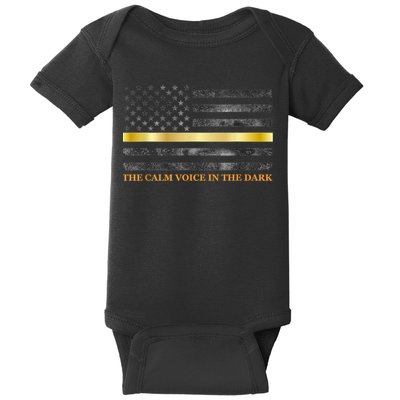 Dispatcher Gifts Thin Gold Line Thin Yellow Line 911 Baby Bodysuit