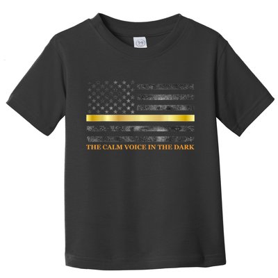 Dispatcher Gifts Thin Gold Line Thin Yellow Line 911 Toddler T-Shirt