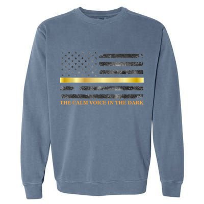 Dispatcher Gifts Thin Gold Line Thin Yellow Line 911 Garment-Dyed Sweatshirt