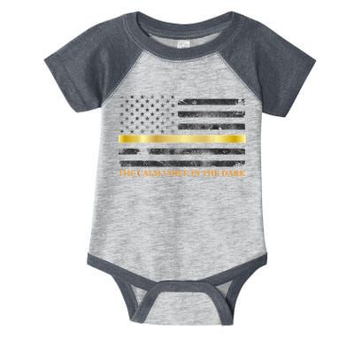 Dispatcher Gifts Thin Gold Line Thin Yellow Line 911 Infant Baby Jersey Bodysuit