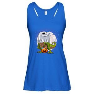 Dinosaur Ghost Trick Or Treat Funny Costume Halloween T Rex Cool Gift Ladies Essential Flowy Tank