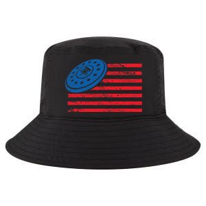 Disc Golf T USA Flag Disc Golf Cool Comfort Performance Bucket Hat