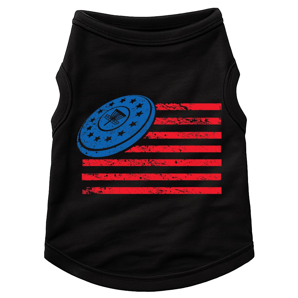 Disc Golf T USA Flag Disc Golf Doggie Tank