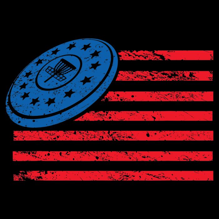 Disc Golf T USA Flag Disc Golf Doggie Tank