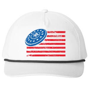 Disc Golf T USA Flag Disc Golf Snapback Five-Panel Rope Hat