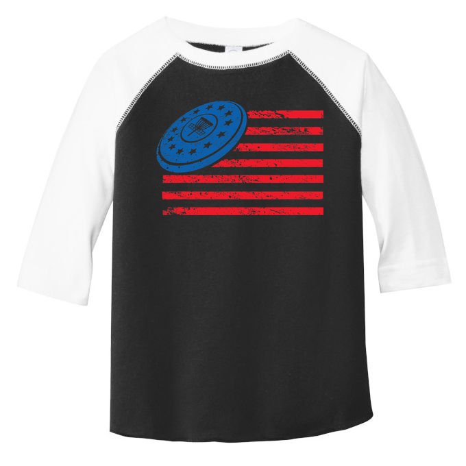 Disc Golf T USA Flag Disc Golf Toddler Fine Jersey T-Shirt