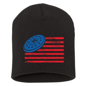 Disc Golf T USA Flag Disc Golf Short Acrylic Beanie