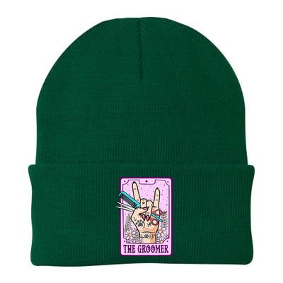 Dog Groomer Tarot Card Dog Grooming Knit Cap Winter Beanie