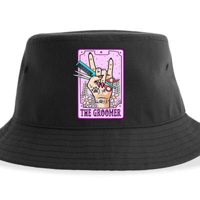 Dog Groomer Tarot Card Dog Grooming Sustainable Bucket Hat