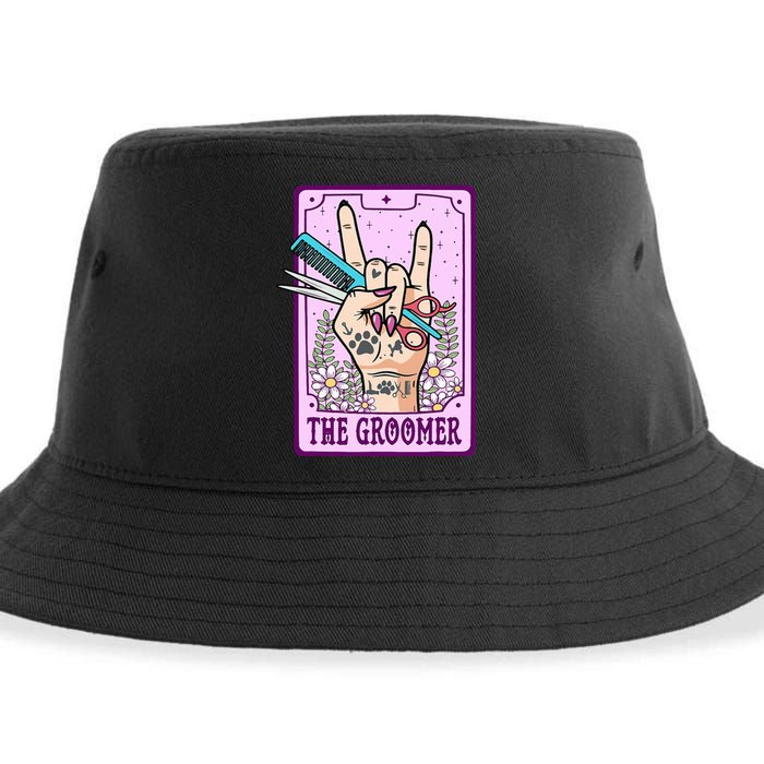 Dog Groomer Tarot Card Dog Grooming Sustainable Bucket Hat