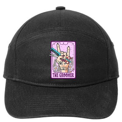 Dog Groomer Tarot Card Dog Grooming 7-Panel Snapback Hat