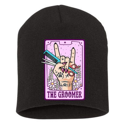 Dog Groomer Tarot Card Dog Grooming Short Acrylic Beanie