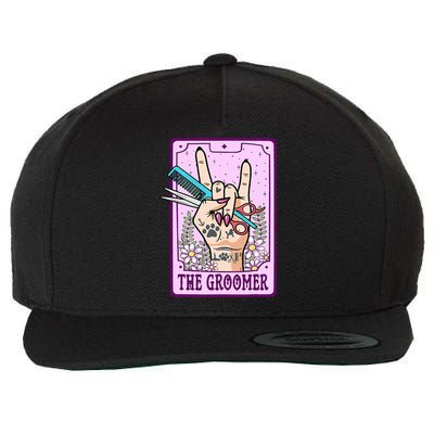 Dog Groomer Tarot Card Dog Grooming Wool Snapback Cap