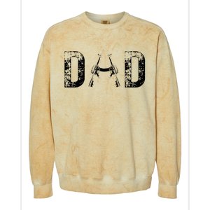 Dad GiftsDAD Tee Military Dad Hunting Dad Father's Day Colorblast Crewneck Sweatshirt