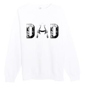 Dad GiftsDAD Tee Military Dad Hunting Dad Father's Day Premium Crewneck Sweatshirt