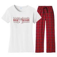 Daisy Grenade Tooth Women's Flannel Pajama Set