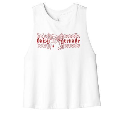 Daisy Grenade Tooth Women's Racerback Cropped Tank