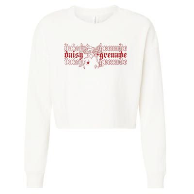 Daisy Grenade Tooth Cropped Pullover Crew