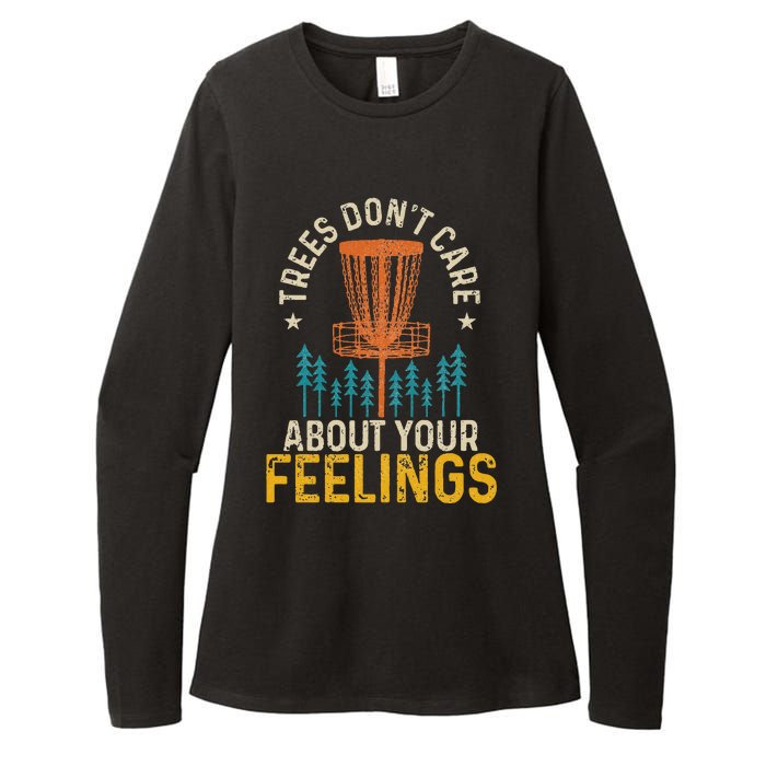 Disc Golf Trees Don't Care About Your Feelings Frolf Vintage Womens CVC Long Sleeve Shirt