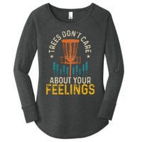 Disc Golf Trees Don't Care About Your Feelings Frolf Vintage Women's Perfect Tri Tunic Long Sleeve Shirt