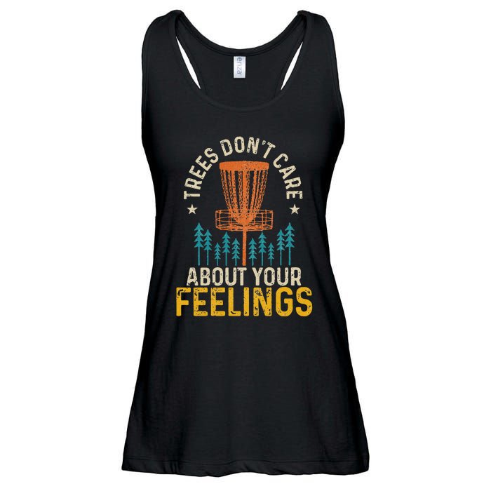 Disc Golf Trees Don't Care About Your Feelings Frolf Vintage Ladies Essential Flowy Tank