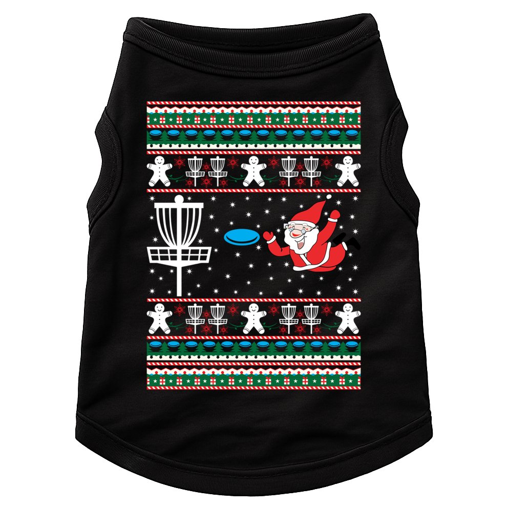 Disc Golf Ugly Christmas Merry Discmas Holiday Xmas Gift Cool Gift Doggie Tank