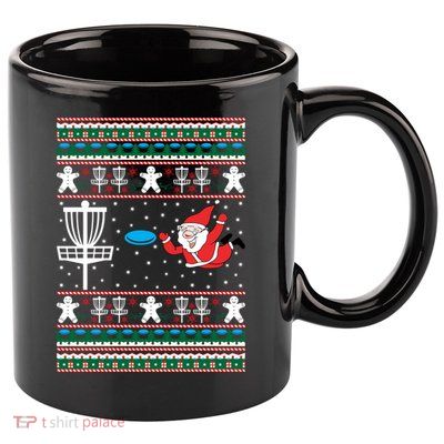 Disc Golf Ugly Christmas Merry Discmas Holiday Xmas Gift Cool Gift 11oz C Handle Ceramic Mug