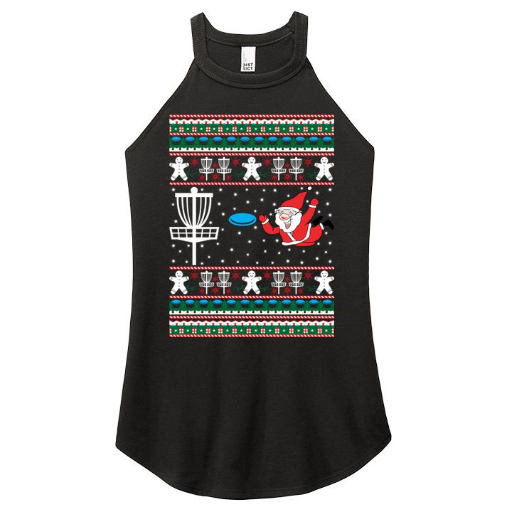 Disc Golf Ugly Christmas Merry Discmas Holiday Xmas Gift Cool Gift Women's Perfect Tri Rocker Tank