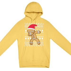 Dabbing Gingerbread Ugly Christmas Sweater Gift Premium Pullover Hoodie