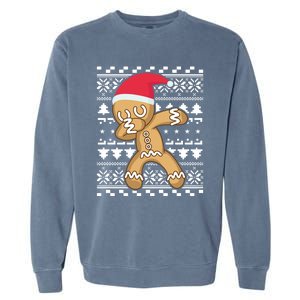 Dabbing Gingerbread Ugly Christmas Sweater Gift Garment-Dyed Sweatshirt