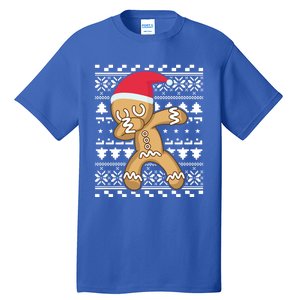 Dabbing Gingerbread Ugly Christmas Sweater Gift Tall T-Shirt