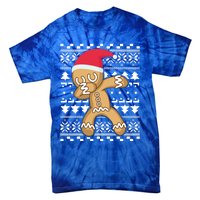 Dabbing Gingerbread Ugly Christmas Sweater Gift Tie-Dye T-Shirt