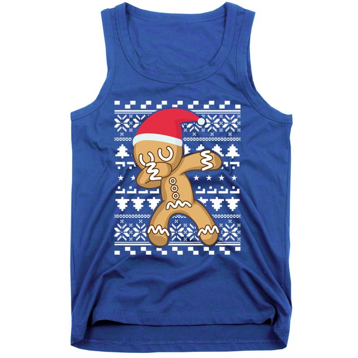 Dabbing Gingerbread Ugly Christmas Sweater Gift Tank Top