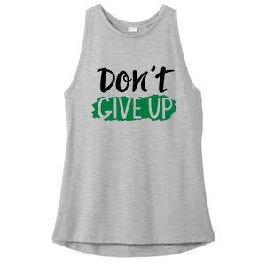 Don't Give Up Mental Health Awareness Ladies PosiCharge Tri-Blend Wicking Tank