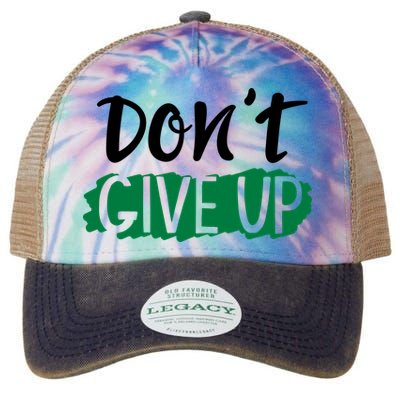 Don't Give Up Mental Health Awareness Legacy Tie Dye Trucker Hat