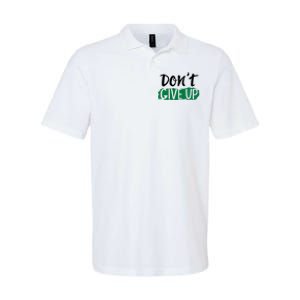 Don't Give Up Mental Health Awareness Softstyle Adult Sport Polo