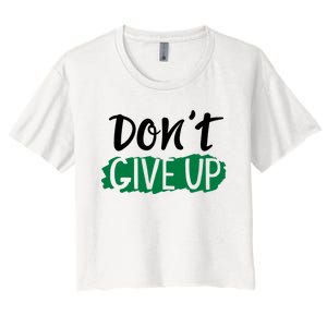 Don't Give Up Mental Health Awareness Women's Crop Top Tee