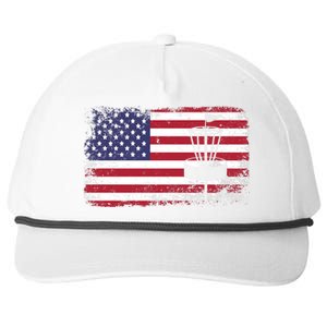 Disc Golf Usa Flag Disc Golf Snapback Five-Panel Rope Hat