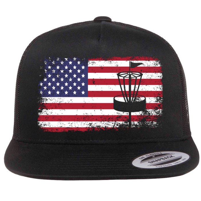 Disc Golf Usa Flag Disc Golf Flat Bill Trucker Hat