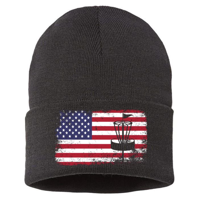 Disc Golf Usa Flag Disc Golf Sustainable Knit Beanie